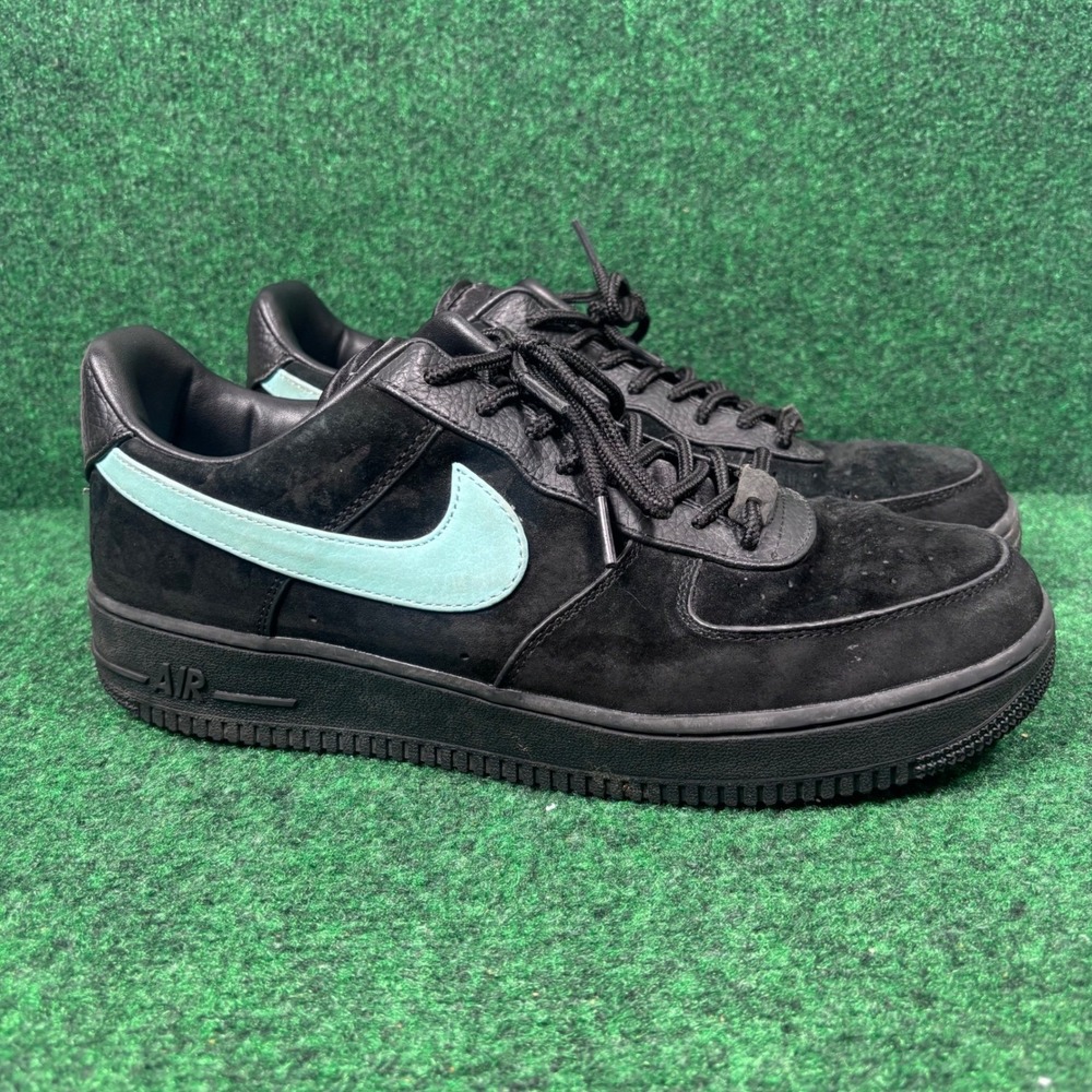 Nike Air Force 1 Low 1837 Tiffany & Co Black Suede DZ1382-001 Mens 10